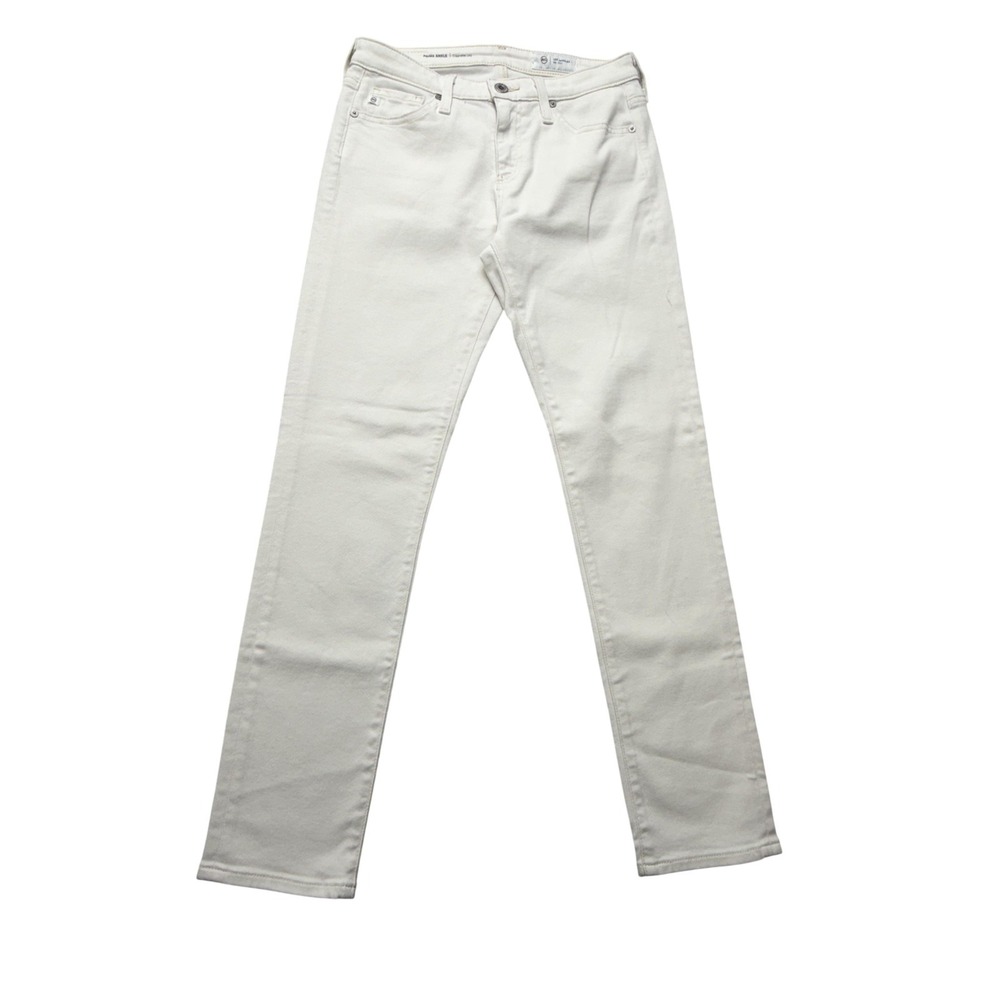 AG Adriano‎ Goldschmied Prima Ankle Jeans Womens 25 White Mid Rise Slim Stretch